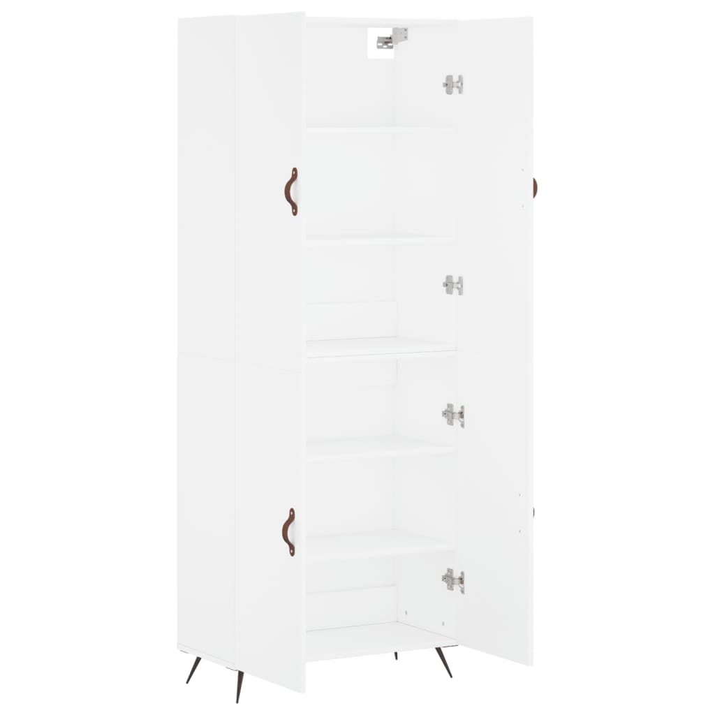 Image Buffet haut Blanc 69,5x34x180 cm Bois d'ingénierie | Xios Store SNC vidaXL Xios Store SNC