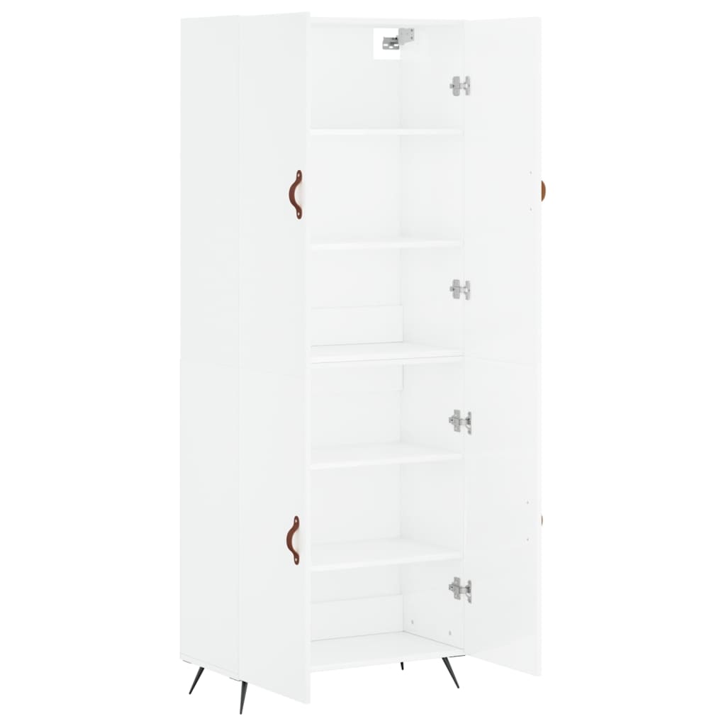 Image Buffet haut Blanc brillant 69,5x34x180 cm Bois d'ingénierie | Xios Store SNC vidaXL Xios Store SNC