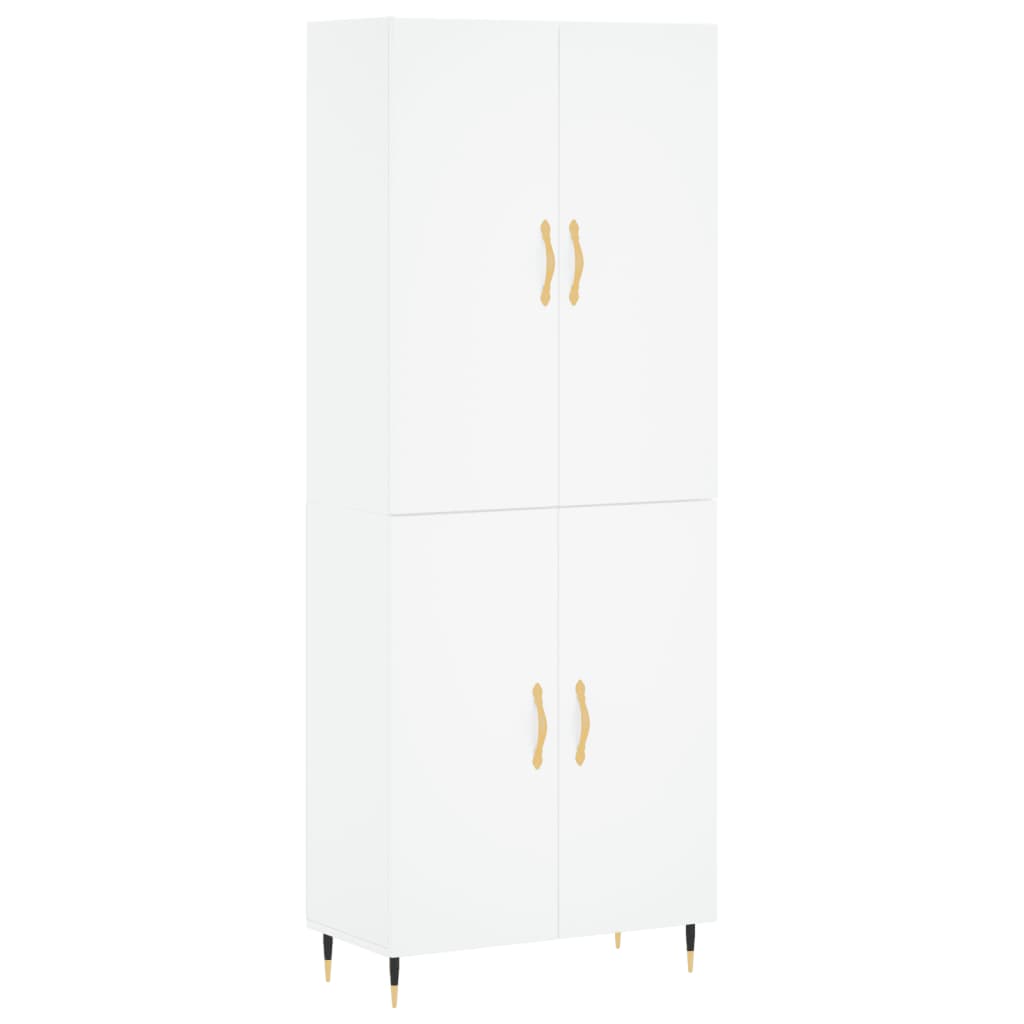 Image Buffet haut Blanc 69,5x34x180 cm Bois d'ingénierie | Xios Store SNC vidaXL Xios Store SNC