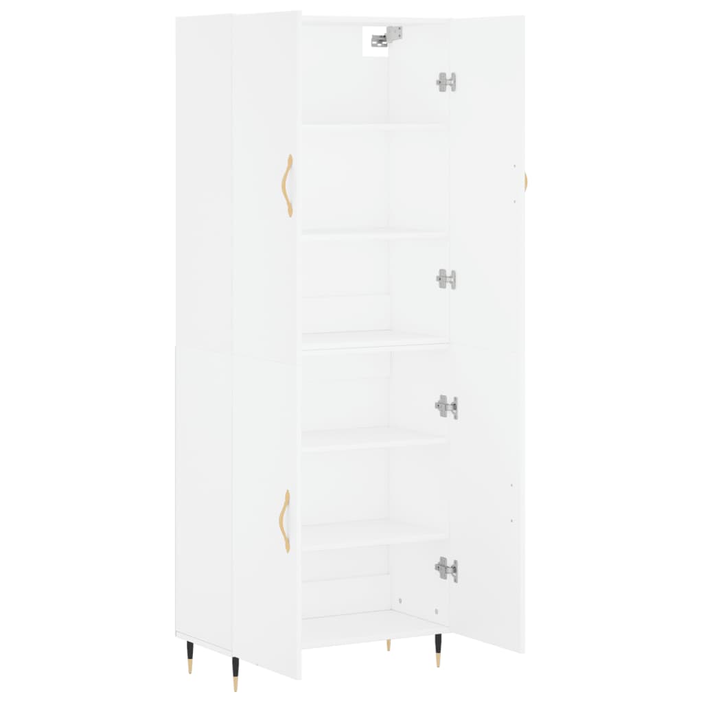 Image Buffet haut Blanc 69,5x34x180 cm Bois d'ingénierie | Xios Store SNC vidaXL Xios Store SNC