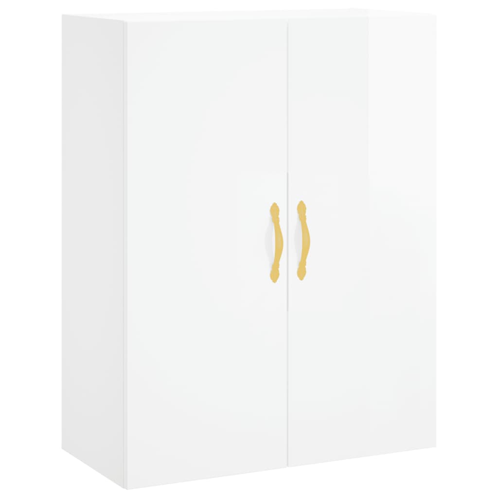 Image Buffet haut Blanc brillant 69,5x34x180 cm Bois d'ingénierie | Xios Store SNC vidaXL Xios Store SNC