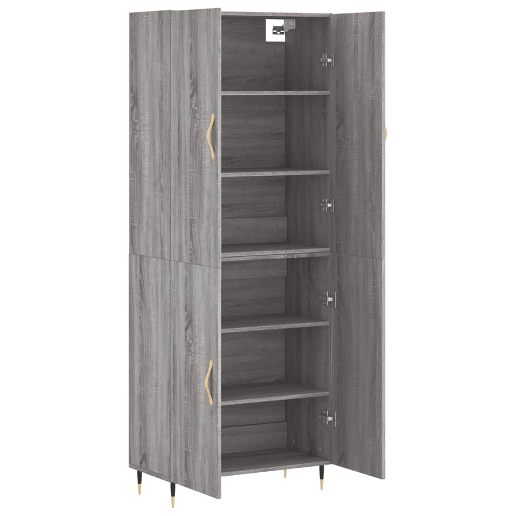 Image Buffet haut Sonoma gris 69,5x34x180 cm Bois d'ingénierie | Xios Store SNC vidaXL Xios Store SNC