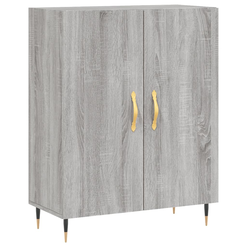 Image Buffet haut Sonoma gris 69,5x34x180 cm Bois d'ingénierie | Xios Store SNC vidaXL Xios Store SNC