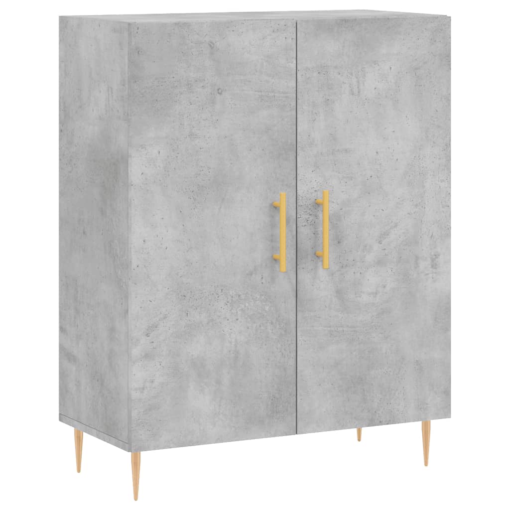 Image Buffet haut Gris béton 69,5x34x180 cm Bois d'ingénierie | Xios Store SNC vidaXL Xios Store SNC