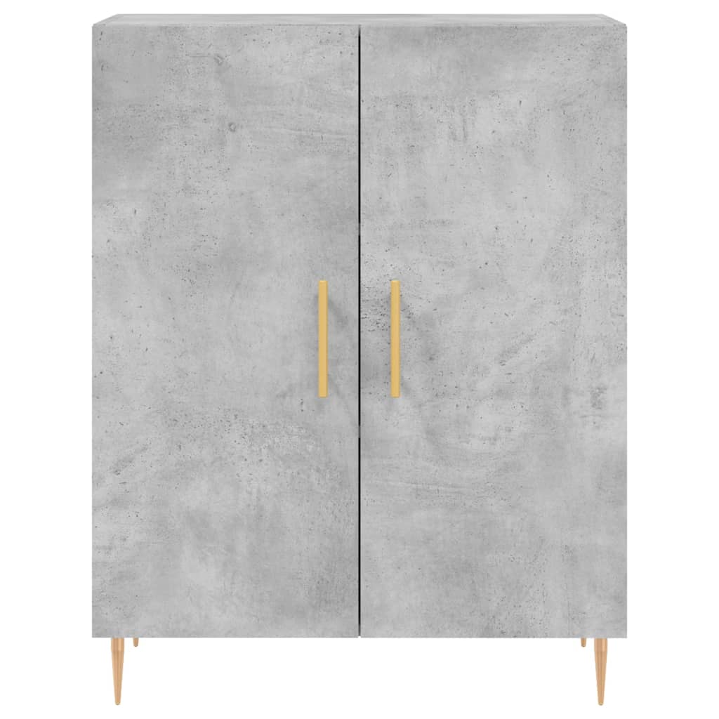 Image Buffet haut Gris béton 69,5x34x180 cm Bois d'ingénierie | Xios Store SNC vidaXL Xios Store SNC