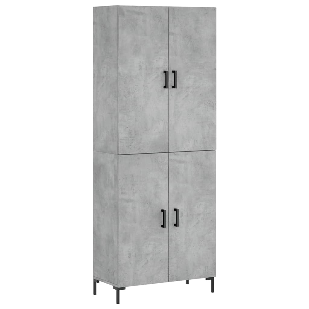 Image Buffet haut Gris béton 69,5x34x180 cm Bois d'ingénierie | Xios Store SNC vidaXL Xios Store SNC