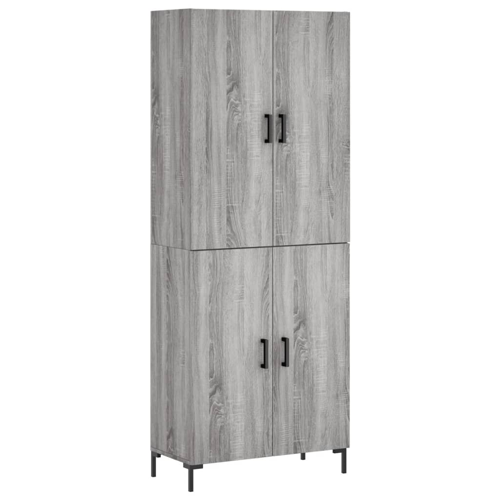 Image Buffet haut Sonoma gris 69,5x34x180 cm Bois d'ingénierie | Xios Store SNC vidaXL Xios Store SNC