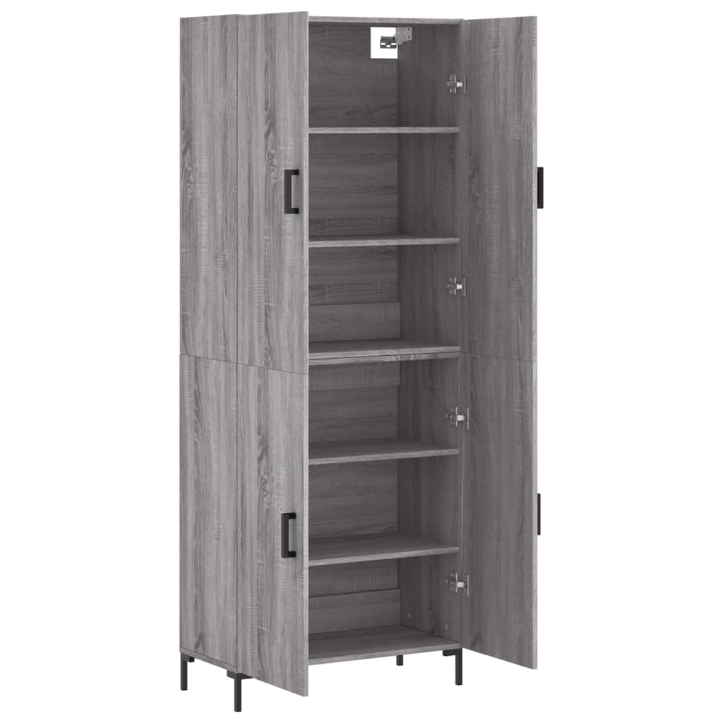 Image Buffet haut Sonoma gris 69,5x34x180 cm Bois d'ingénierie | Xios Store SNC vidaXL Xios Store SNC