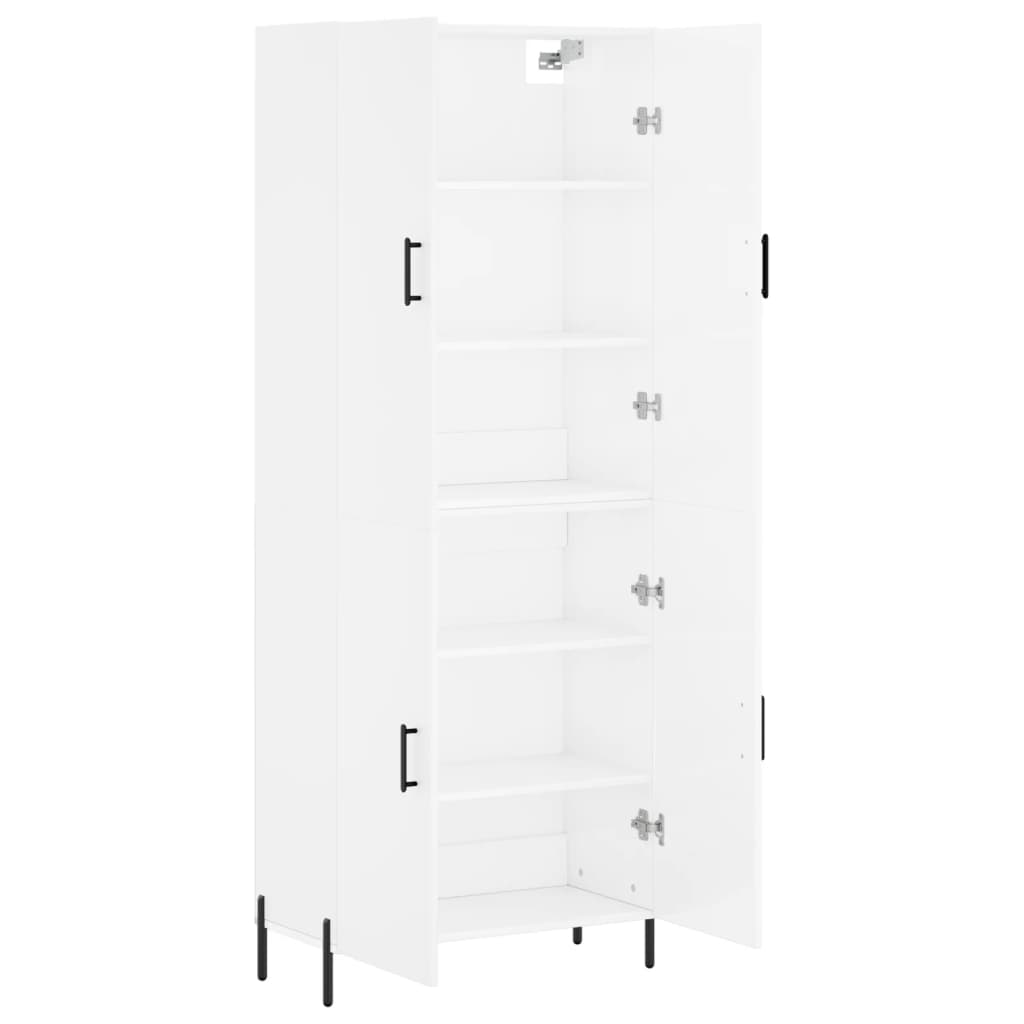 Image Buffet haut Blanc brillant 69,5x34x180 cm Bois d'ingénierie | Xios Store SNC vidaXL Xios Store SNC