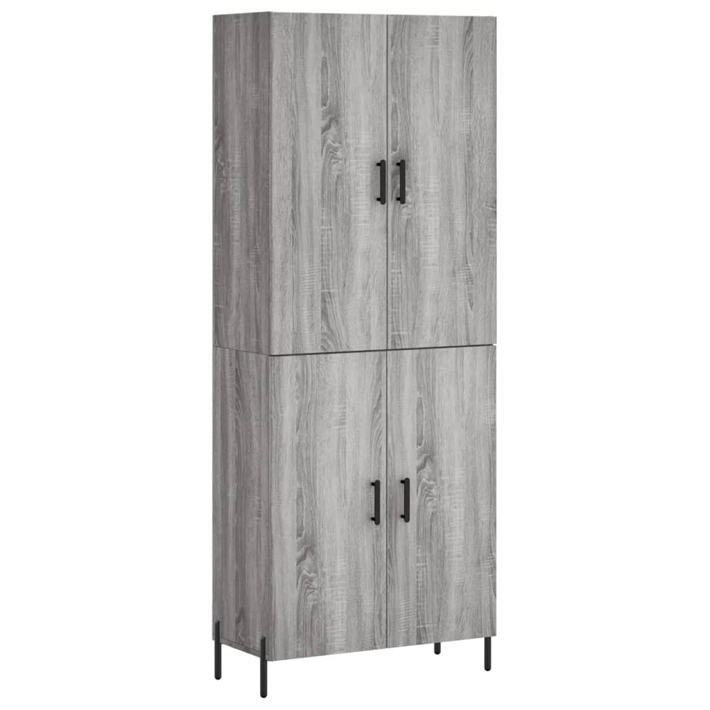 Image Buffet haut Sonoma gris 69,5x34x180 cm Bois d'ingénierie | Xios Store SNC vidaXL Xios Store SNC