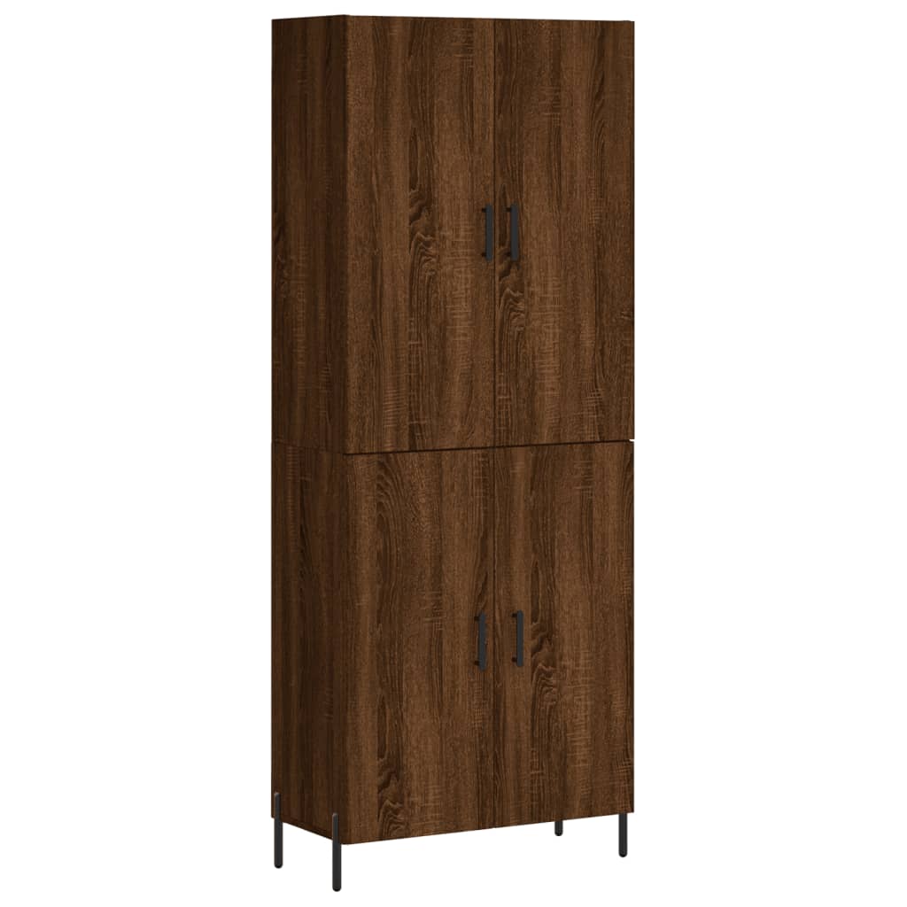 Image Buffet haut Chêne marron 69,5x34x180 cm Bois d'ingénierie | Xios Store SNC vidaXL Xios Store SNC