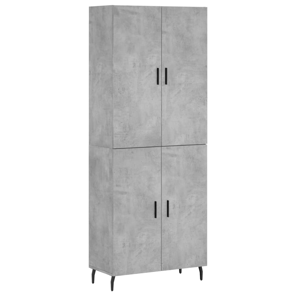 Image Buffet haut Gris béton 69,5x34x180 cm Bois d'ingénierie | Xios Store SNC vidaXL Xios Store SNC