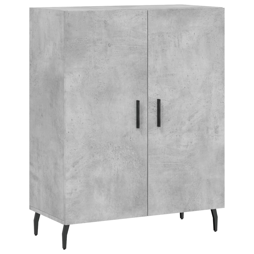 Image Buffet haut Gris béton 69,5x34x180 cm Bois d'ingénierie | Xios Store SNC vidaXL Xios Store SNC