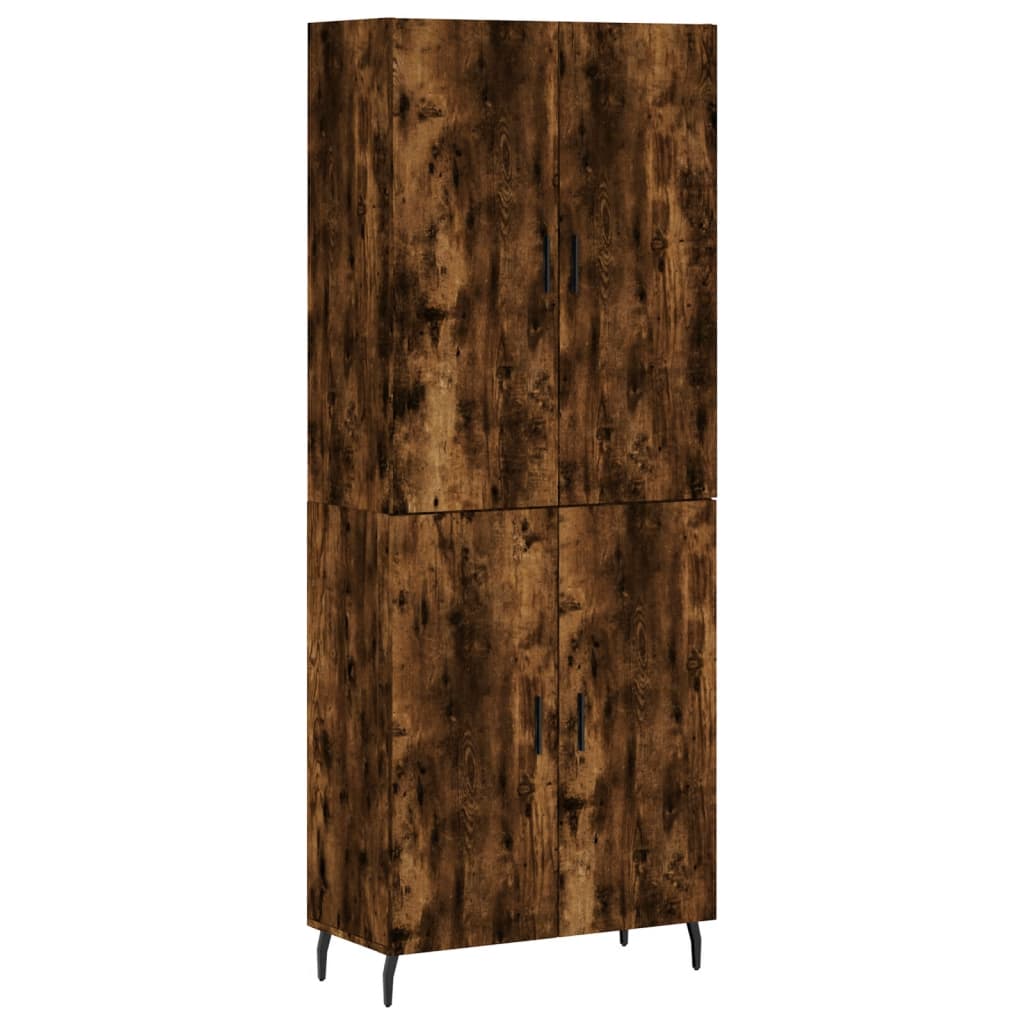 Image Buffet haut Chêne fumé 69,5x34x180 cm Bois d'ingénierie | Xios Store SNC vidaXL Xios Store SNC