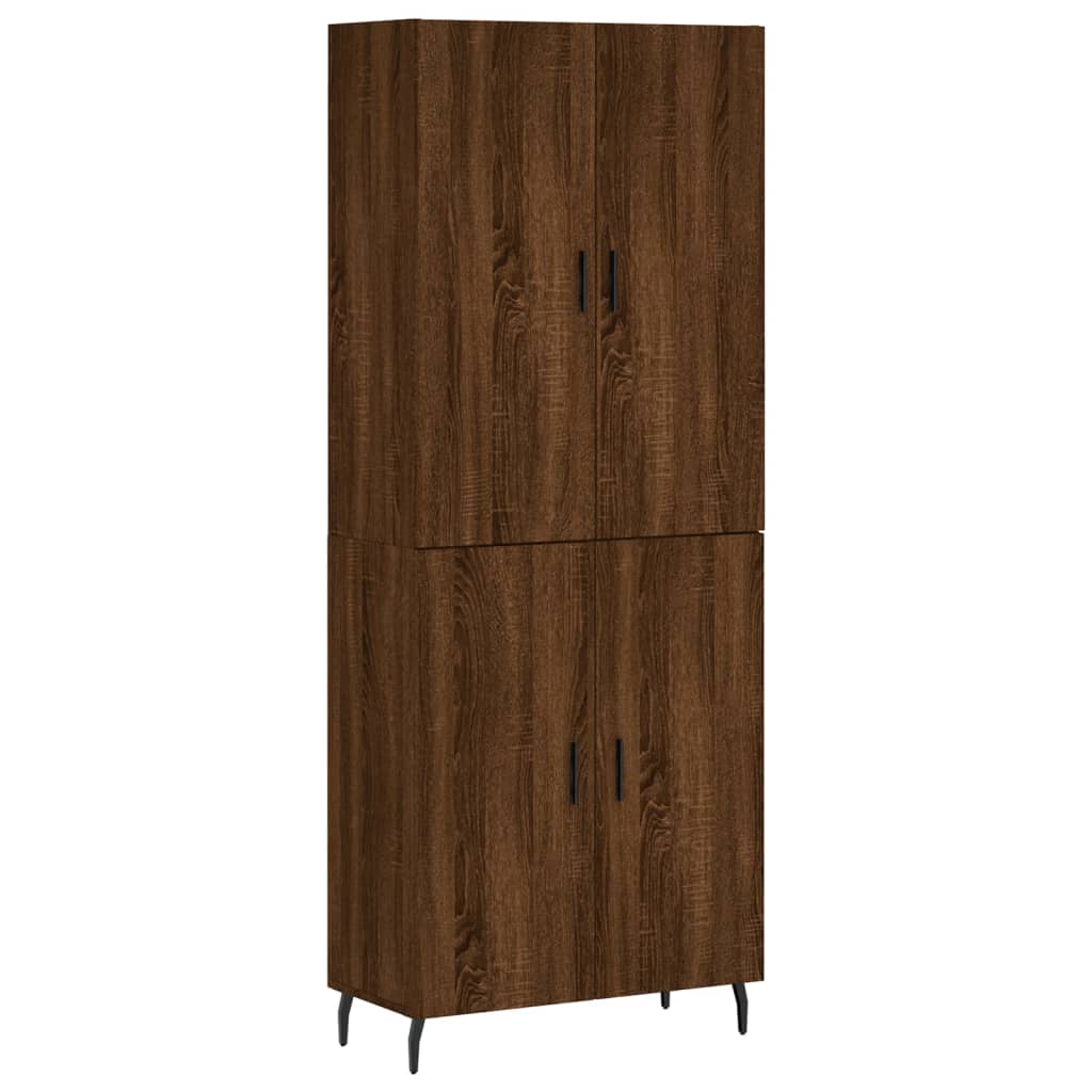 Image Buffet haut Chêne marron 69,5x34x180 cm Bois d'ingénierie | Xios Store SNC vidaXL Xios Store SNC