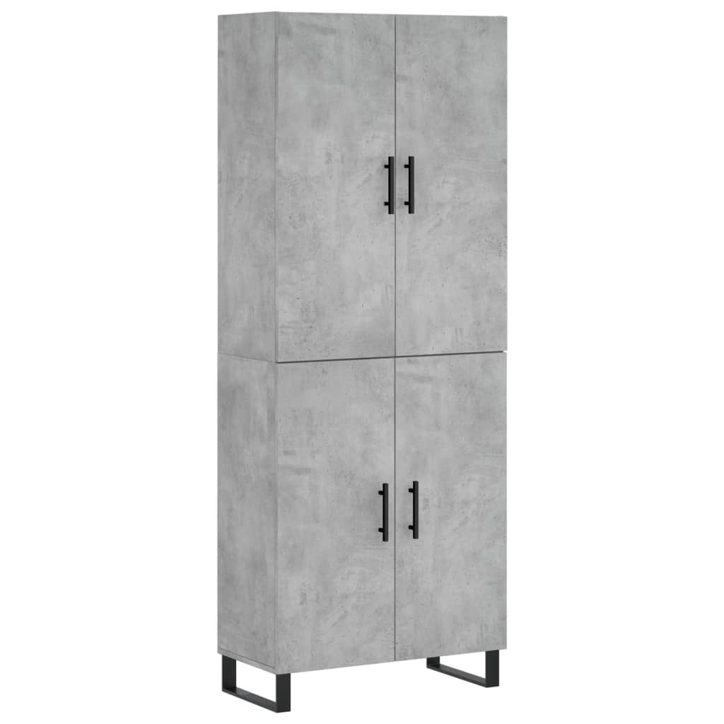 Image Buffet haut Gris béton 69,5x34x180 cm Bois d'ingénierie | Xios Store SNC vidaXL Xios Store SNC