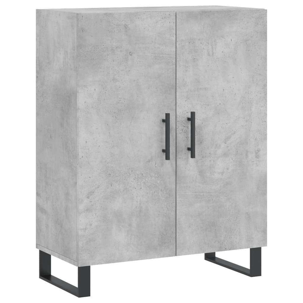 Image Buffet haut Gris béton 69,5x34x180 cm Bois d'ingénierie | Xios Store SNC vidaXL Xios Store SNC