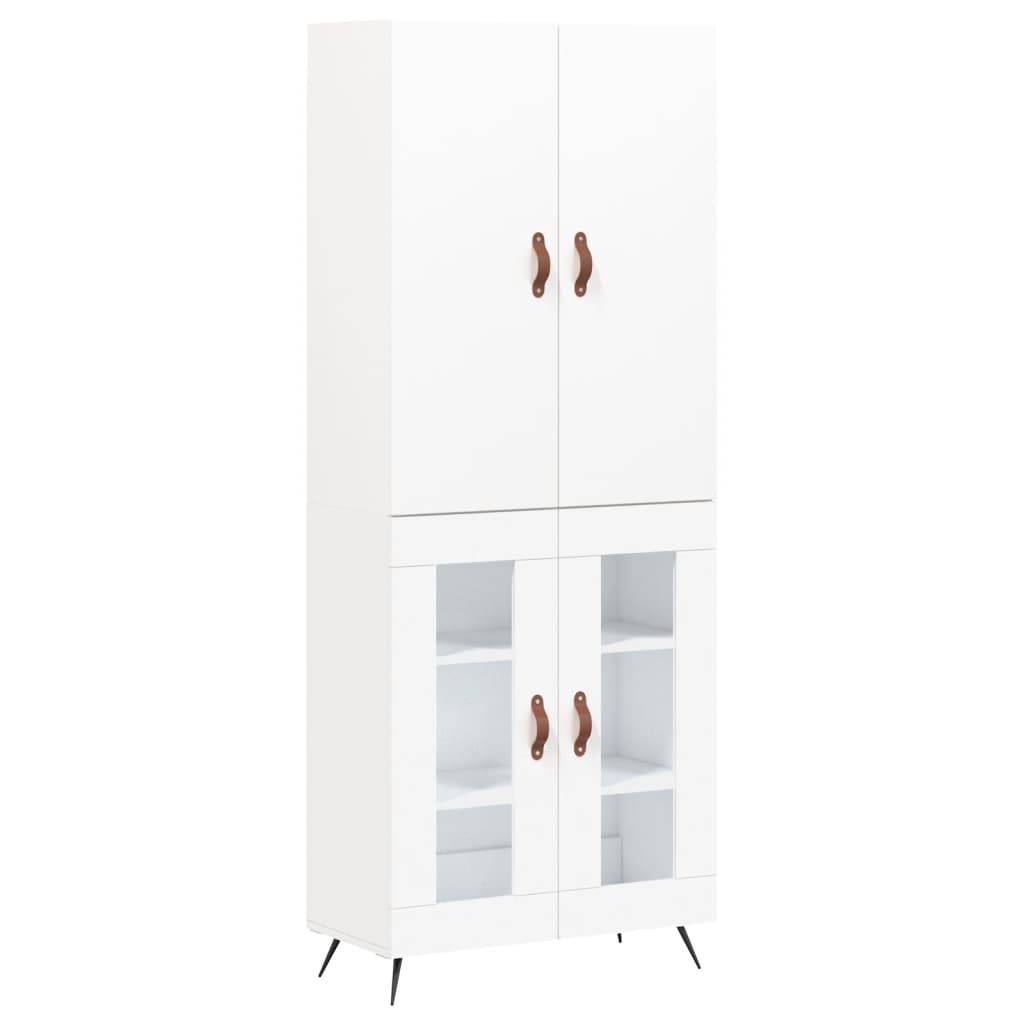 Image Buffet haut Blanc 69,5x34x180 cm Bois d'ingénierie | Xios Store SNC vidaXL Xios Store SNC