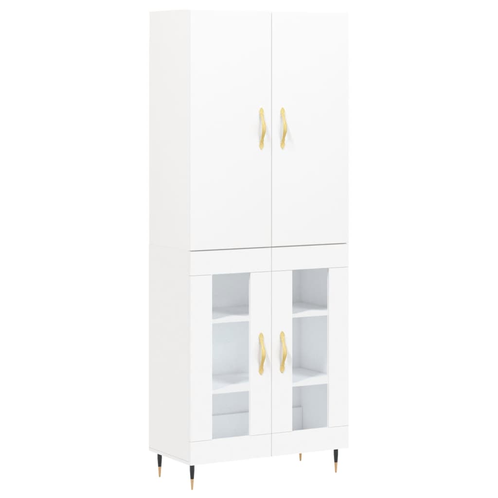 Image Buffet haut Blanc 69,5x34x180 cm Bois d'ingénierie | Xios Store SNC vidaXL Xios Store SNC