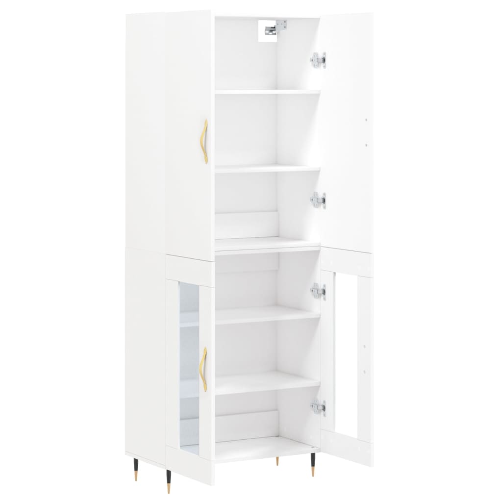 Image Buffet haut Blanc 69,5x34x180 cm Bois d'ingénierie | Xios Store SNC vidaXL Xios Store SNC