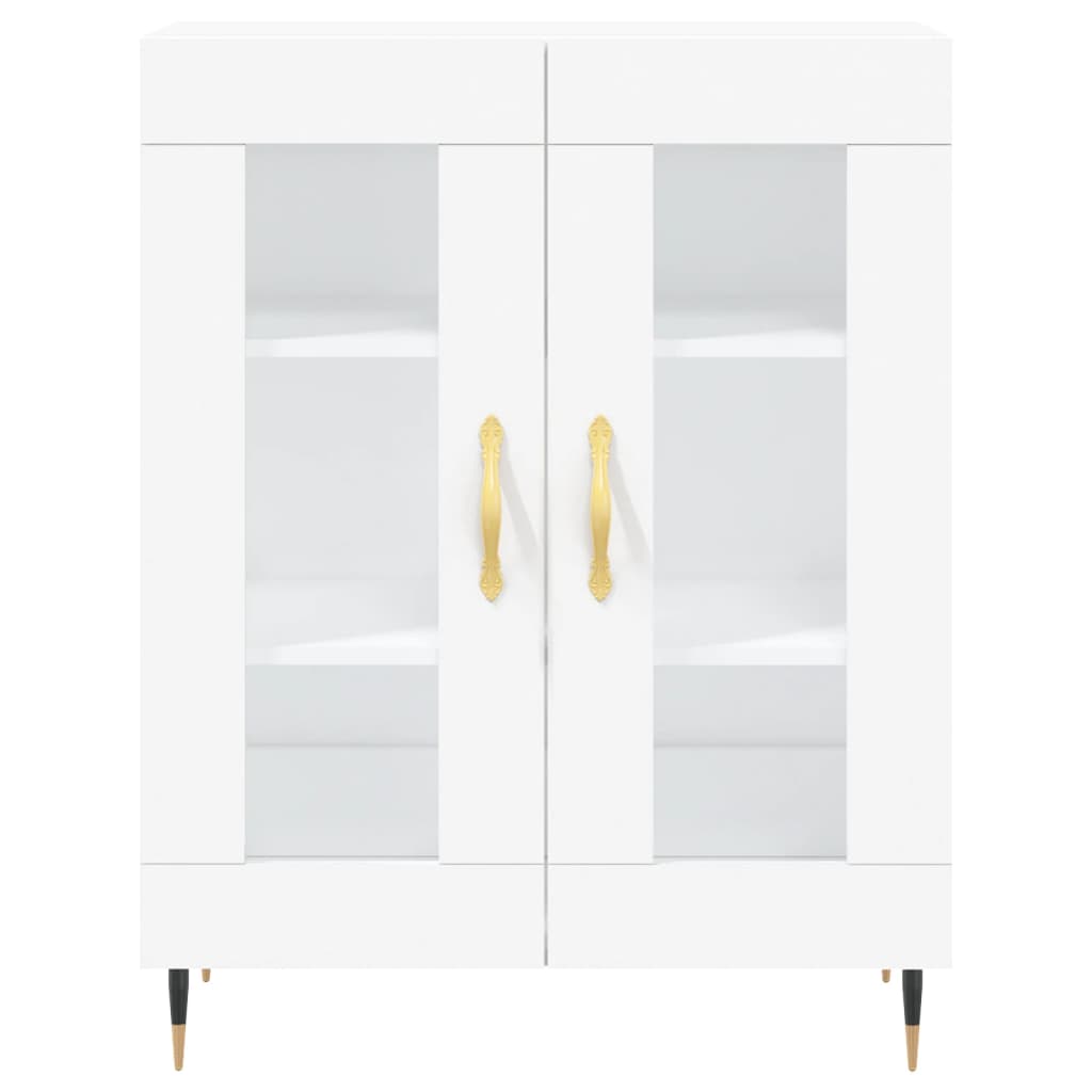 Image Buffet haut Blanc 69,5x34x180 cm Bois d'ingénierie | Xios Store SNC vidaXL Xios Store SNC