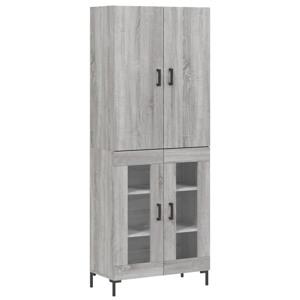 Image Buffet haut Sonoma gris 69,5x34x180 cm Bois d'ingénierie | Xios Store SNC vidaXL Xios Store SNC