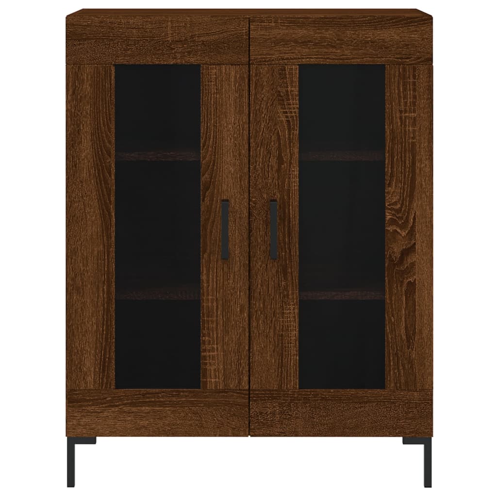 Image Buffet haut Chêne marron 69,5x34x180 cm Bois d'ingénierie | Xios Store SNC vidaXL Xios Store SNC