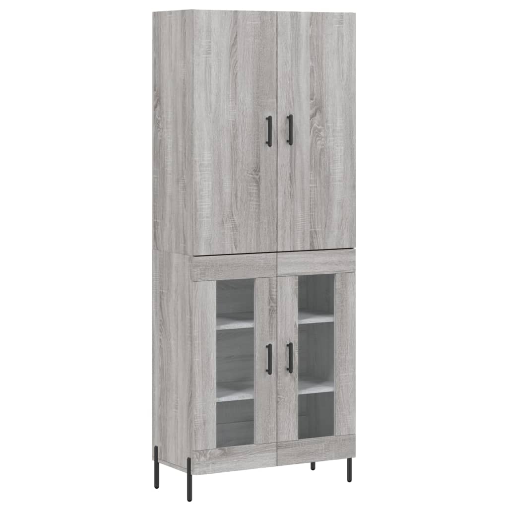 Image Buffet haut Sonoma gris 69,5x34x180 cm Bois d'ingénierie | Xios Store SNC vidaXL Xios Store SNC