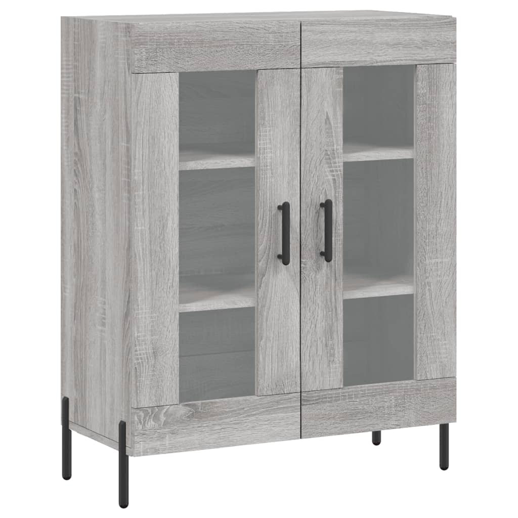 Image Buffet haut Sonoma gris 69,5x34x180 cm Bois d'ingénierie | Xios Store SNC vidaXL Xios Store SNC