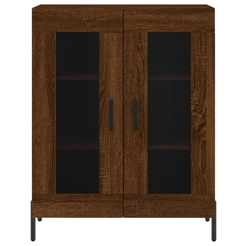 Image Buffet haut Chêne marron 69,5x34x180 cm Bois d'ingénierie | Xios Store SNC vidaXL Xios Store SNC