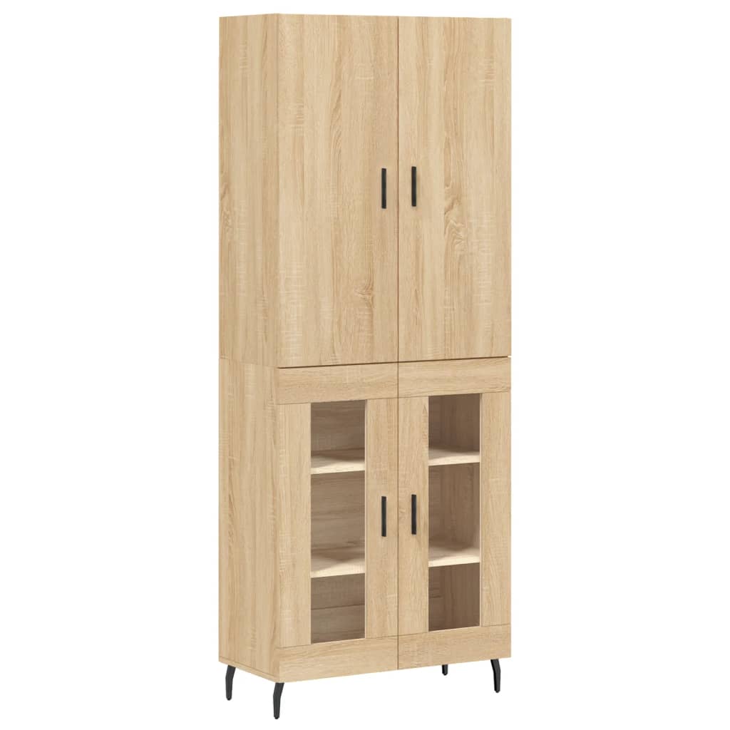 Image Buffet haut Chêne sonoma 69,5x34x180 cm Bois d'ingénierie | Xios Store SNC vidaXL Xios Store SNC