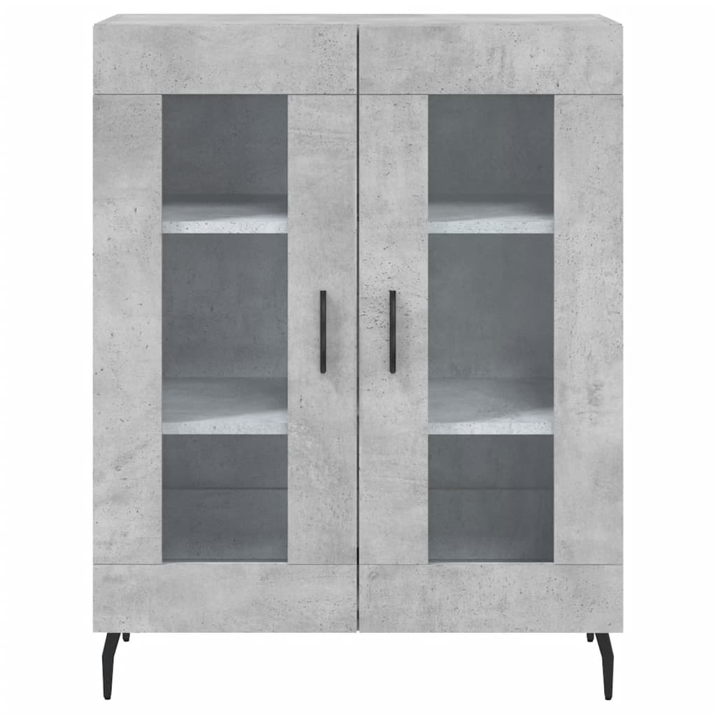 Image Buffet haut Gris béton 69,5x34x180 cm Bois d'ingénierie | Xios Store SNC vidaXL Xios Store SNC