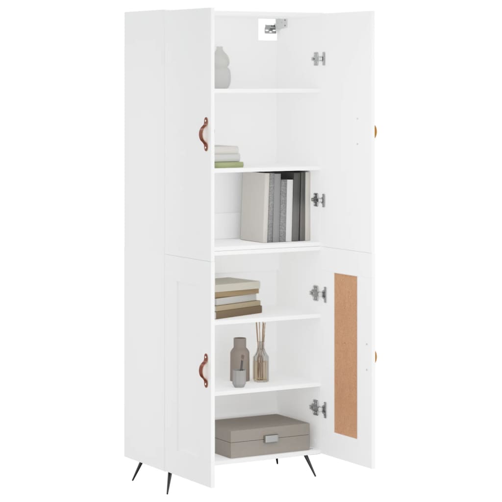 Image Buffet haut Blanc 69,5x34x180 cm Bois d'ingénierie | Xios Store SNC vidaXL Xios Store SNC