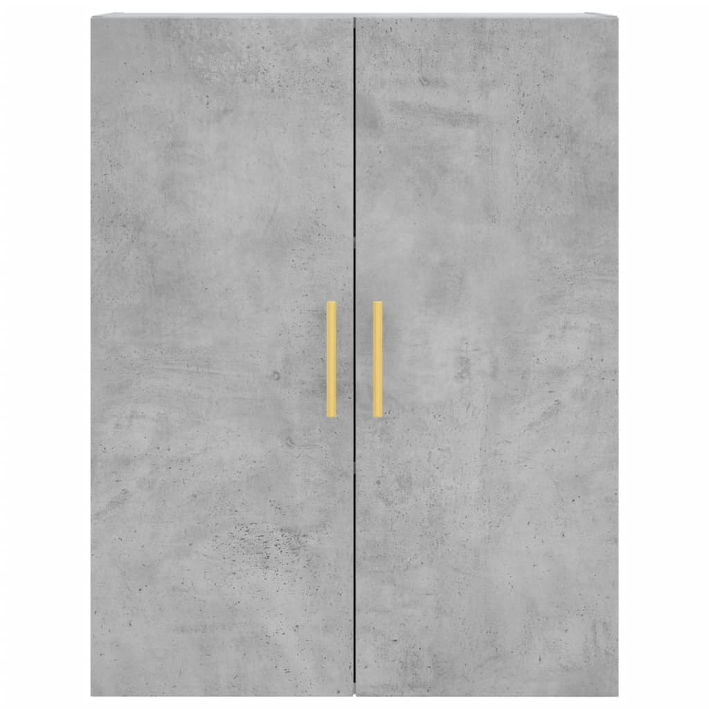 Image Buffet haut Gris béton 69,5x34x180 cm Bois d'ingénierie | Xios Store SNC vidaXL Xios Store SNC