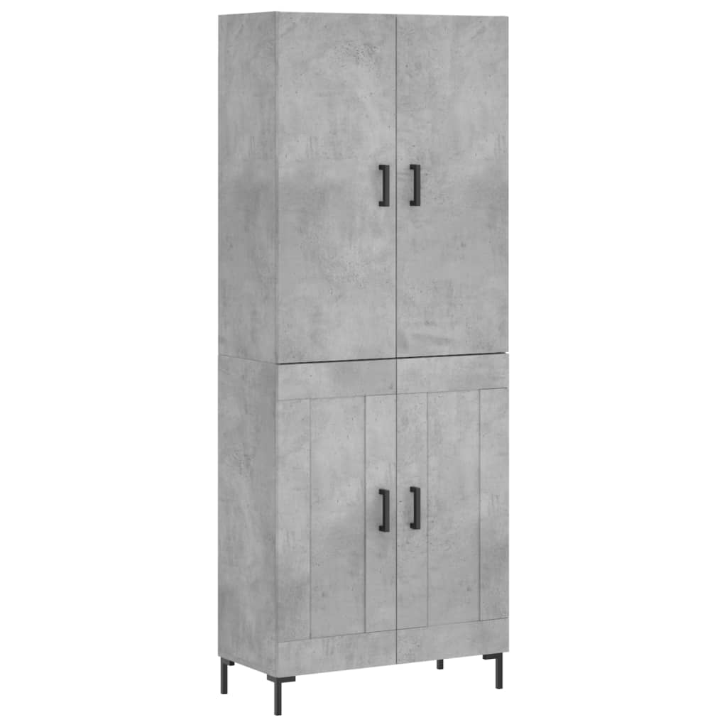 Image Buffet haut Gris béton 69,5x34x180 cm Bois d'ingénierie | Xios Store SNC vidaXL Xios Store SNC