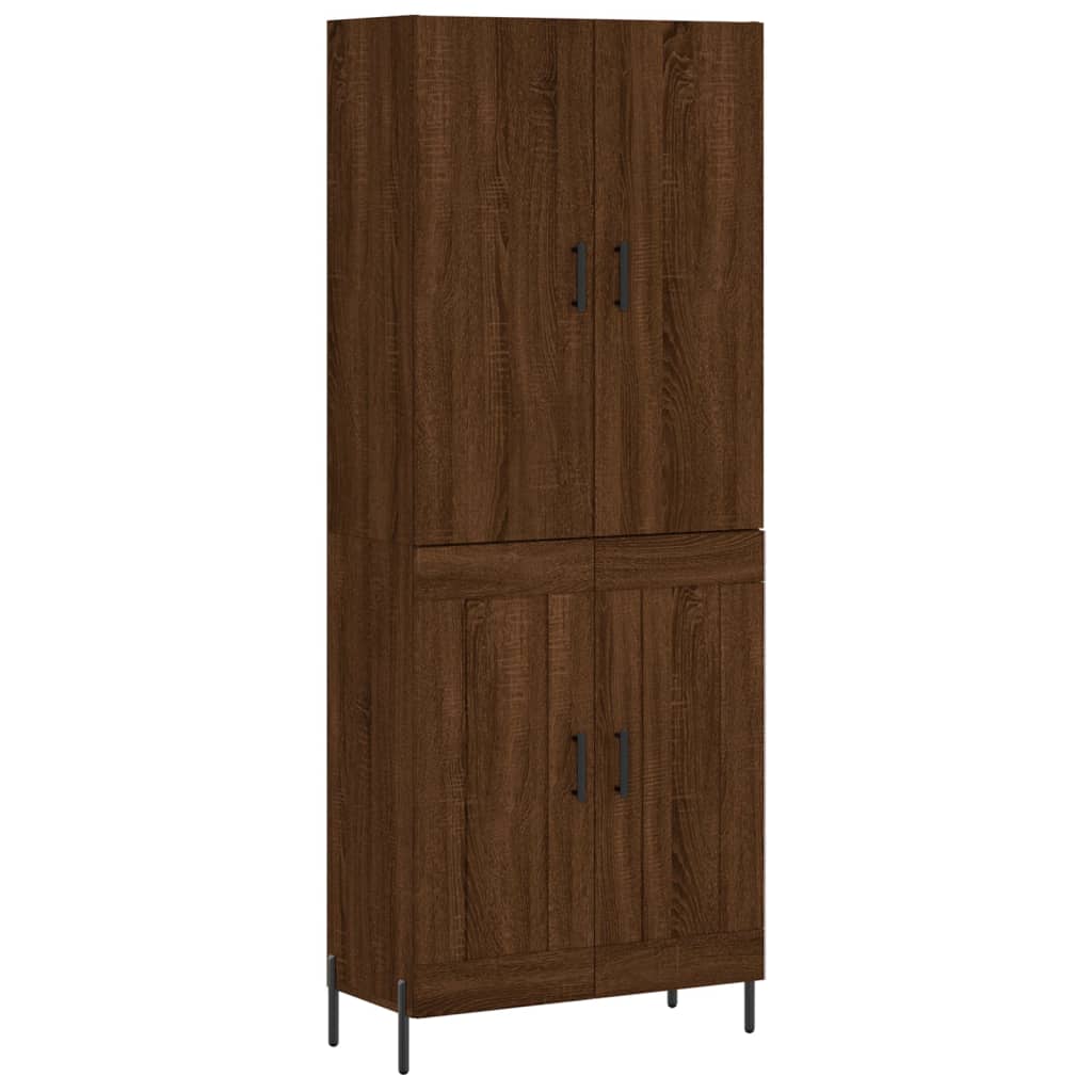 Image Buffet haut Chêne marron 69,5x34x180 cm Bois d'ingénierie | Xios Store SNC vidaXL Xios Store SNC