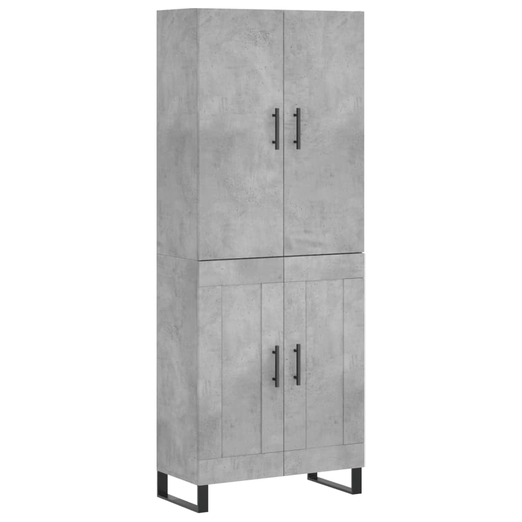 Image Buffet haut Gris béton 69,5x34x180 cm Bois d'ingénierie | Xios Store SNC vidaXL Xios Store SNC