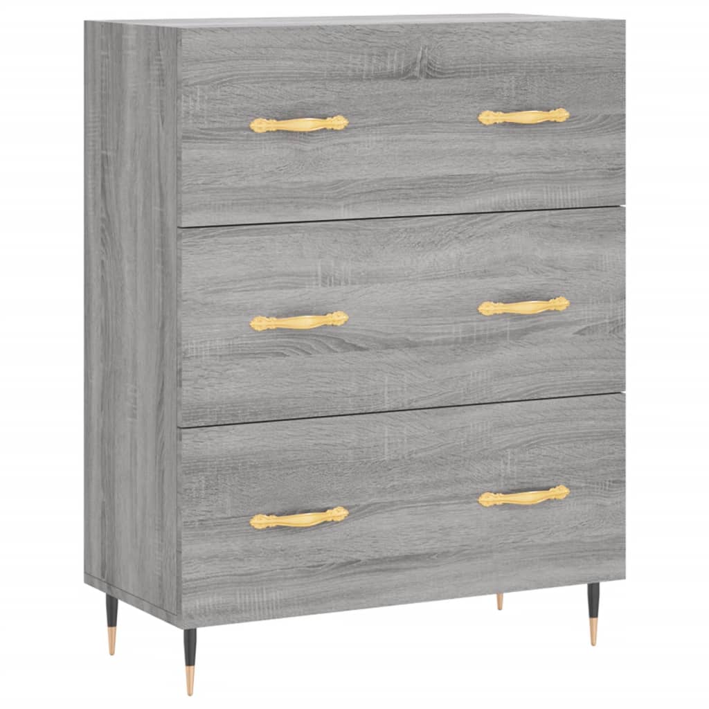 Image Buffet haut Sonoma gris 69,5x34x180 cm Bois d'ingénierie | Xios Store SNC vidaXL Xios Store SNC