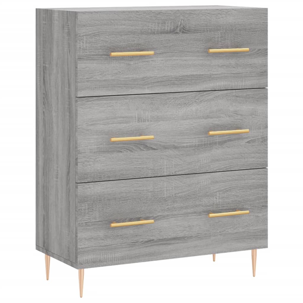 Image Buffet haut Sonoma gris 69,5x34x180 cm Bois d'ingénierie | Xios Store SNC vidaXL Xios Store SNC