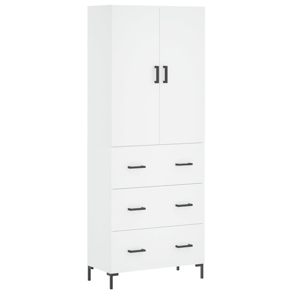 Image Buffet haut Blanc 69,5x34x180 cm Bois d'ingénierie | Xios Store SNC vidaXL Xios Store SNC