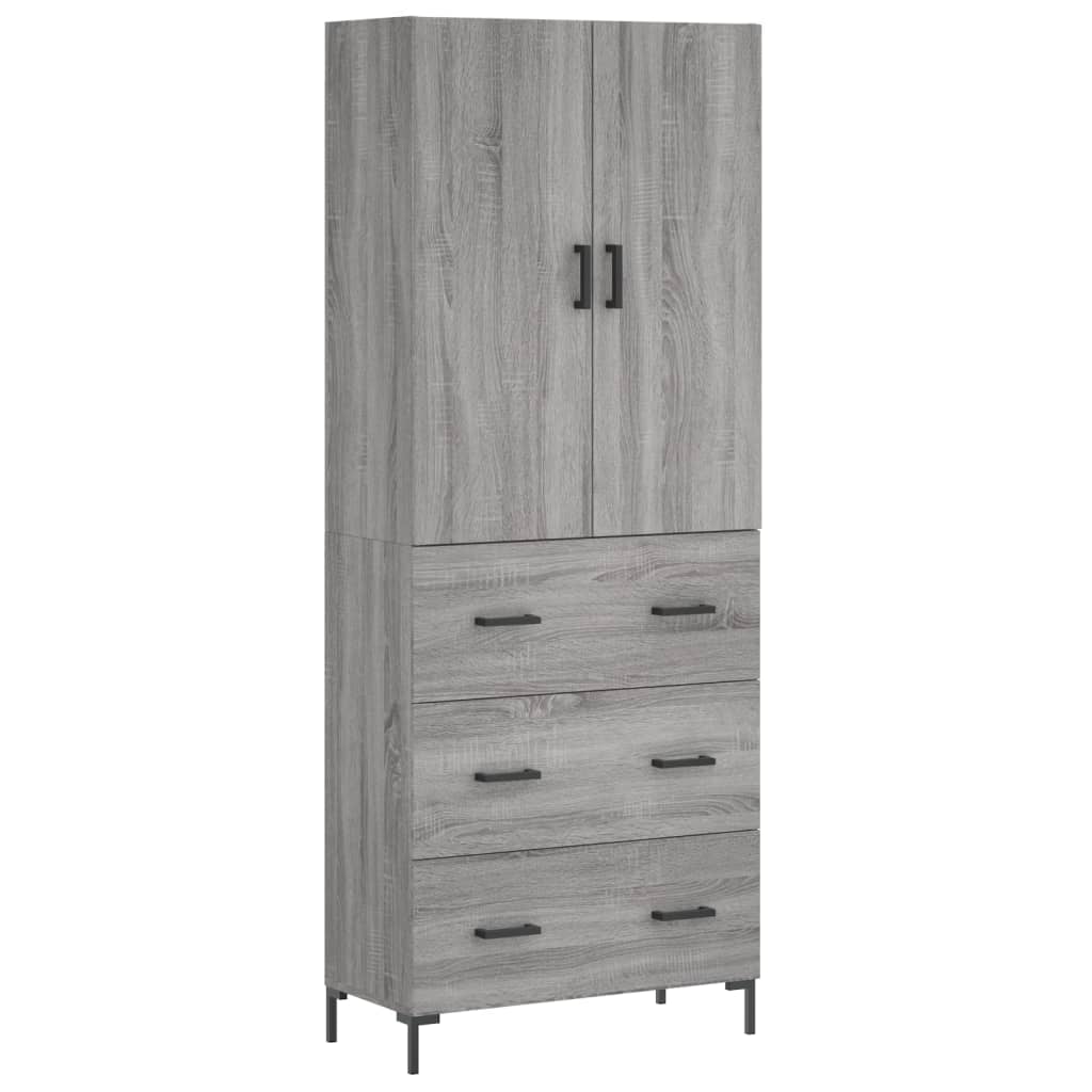 Image Buffet haut Sonoma gris 69,5x34x180 cm Bois d'ingénierie | Xios Store SNC vidaXL Xios Store SNC