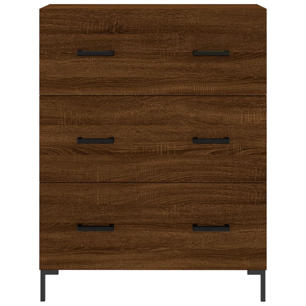 Image Buffet haut Chêne marron 69,5x34x180 cm Bois d'ingénierie | Xios Store SNC vidaXL Xios Store SNC