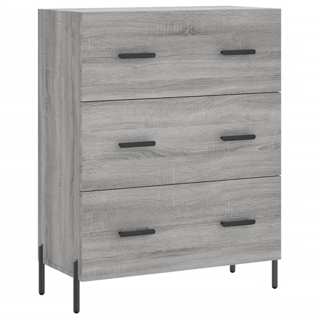 Image Buffet haut Sonoma gris 69,5x34x180 cm Bois d'ingénierie | Xios Store SNC vidaXL Xios Store SNC