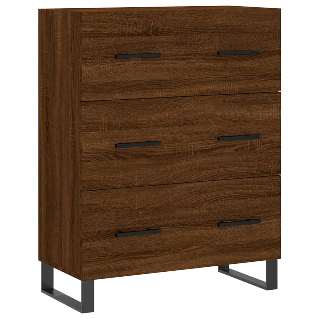 Image Buffet haut Chêne marron 69,5x34x180 cm Bois d'ingénierie | Xios Store SNC vidaXL Xios Store SNC