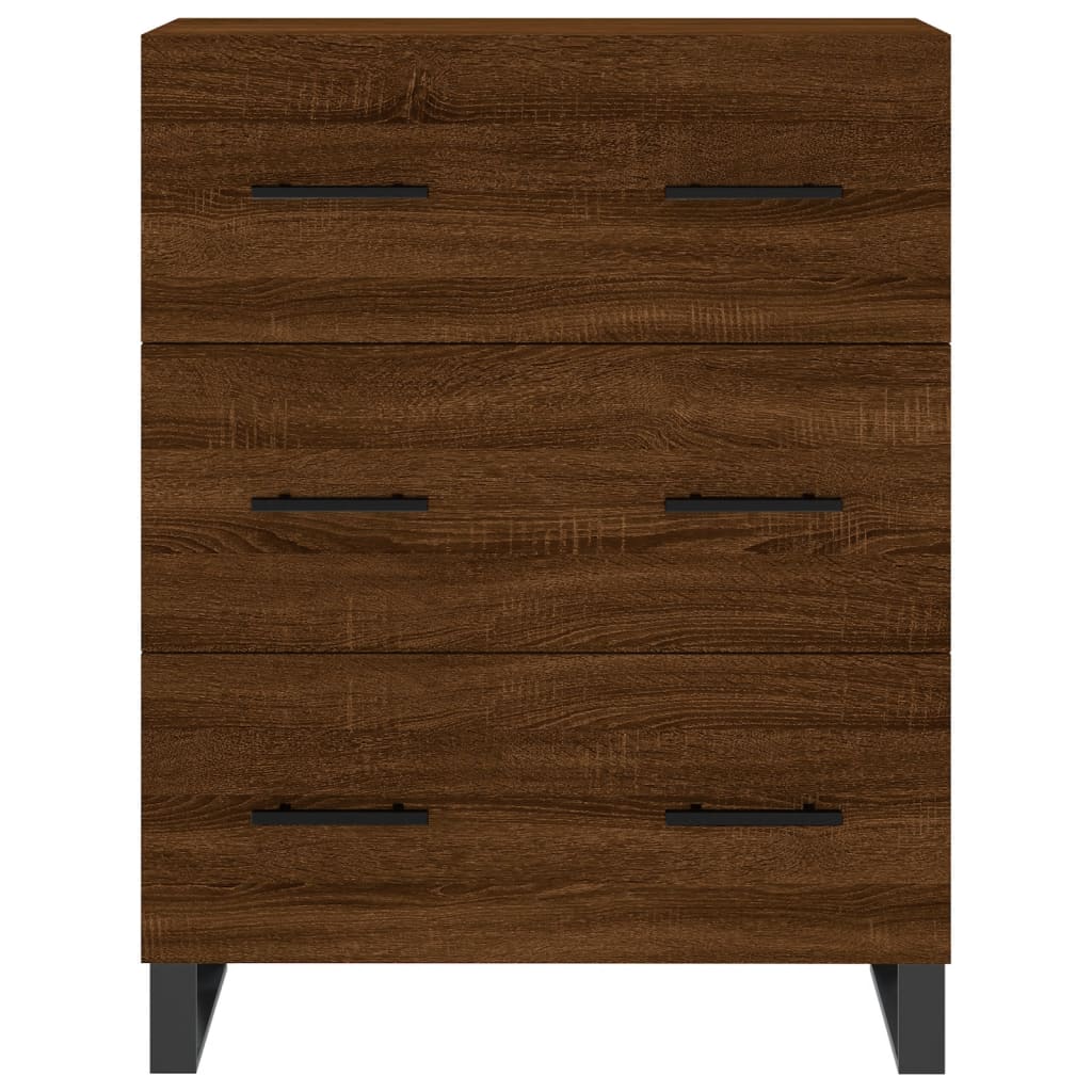 Image Buffet haut Chêne marron 69,5x34x180 cm Bois d'ingénierie | Xios Store SNC vidaXL Xios Store SNC