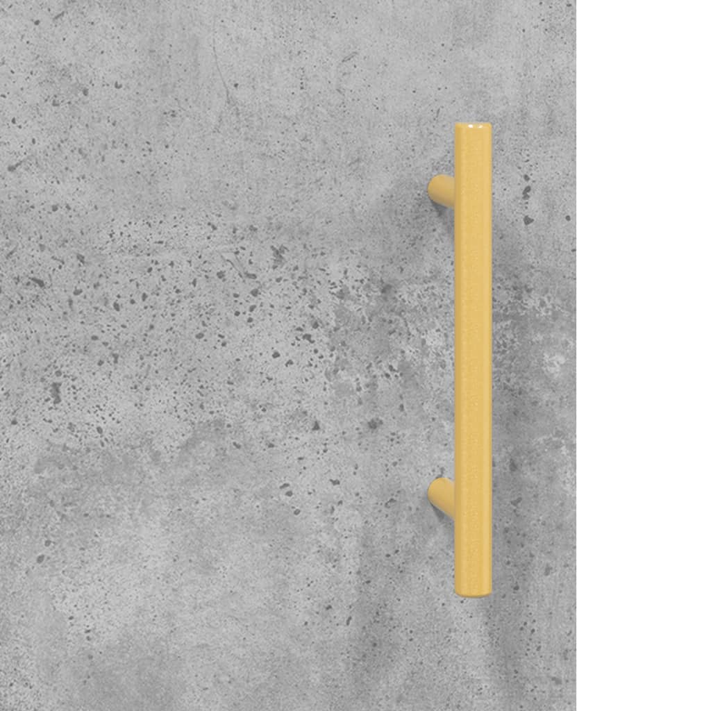 Image Buffet haut Gris béton 69,5x34x180 cm Bois d'ingénierie | Xios Store SNC vidaXL Xios Store SNC