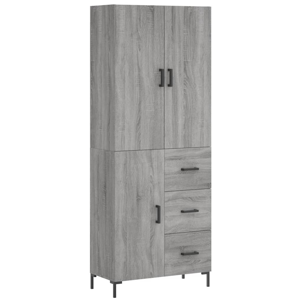 Image Buffet haut Sonoma gris 69,5x34x180 cm Bois d'ingénierie | Xios Store SNC vidaXL Xios Store SNC