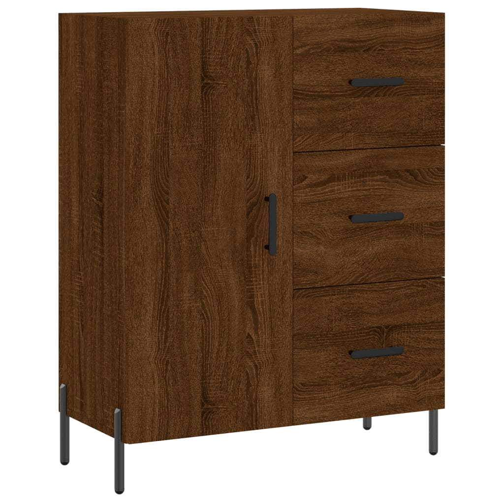 Image Buffet haut Chêne marron 69,5x34x180 cm Bois d'ingénierie | Xios Store SNC vidaXL Xios Store SNC