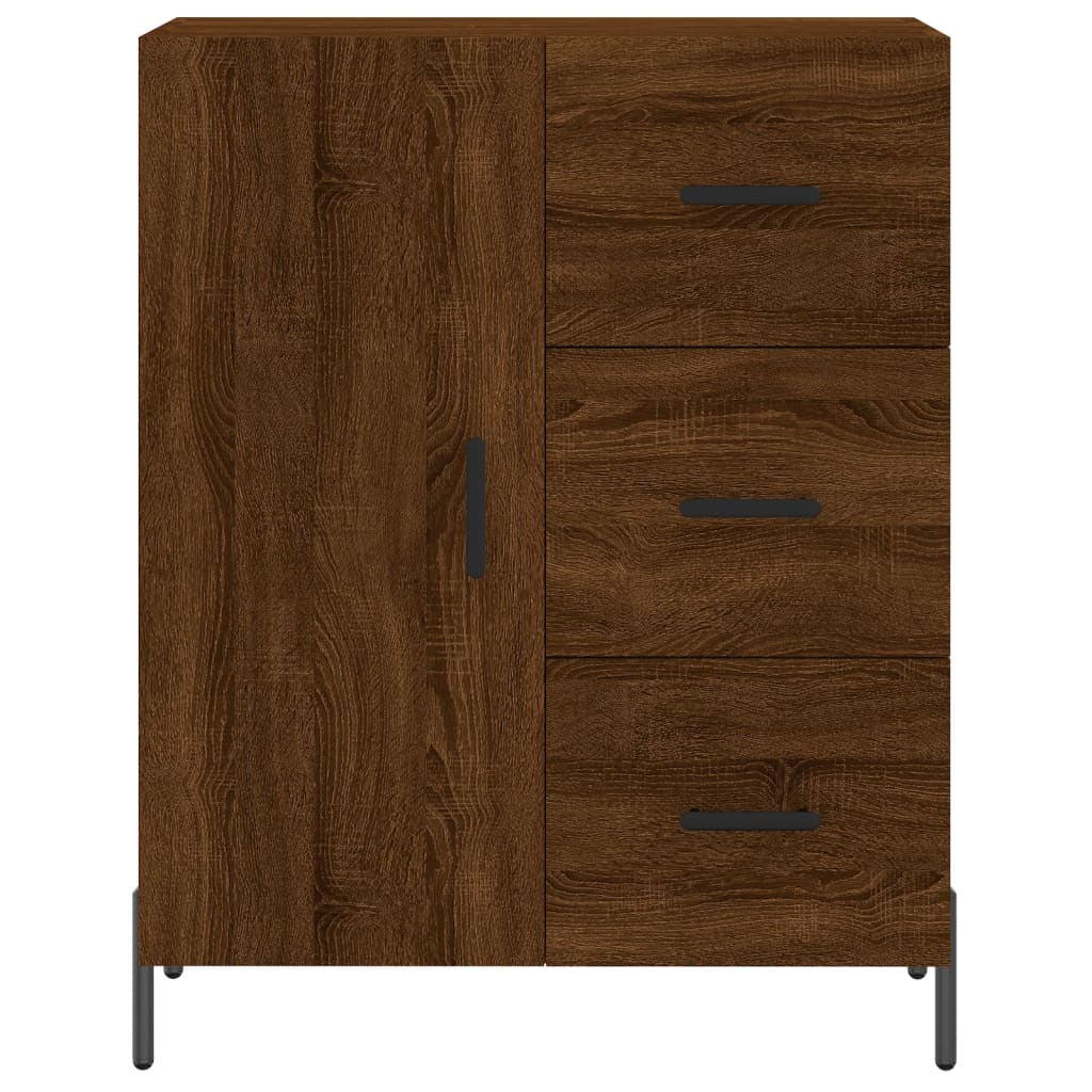 Image Buffet haut Chêne marron 69,5x34x180 cm Bois d'ingénierie | Xios Store SNC vidaXL Xios Store SNC