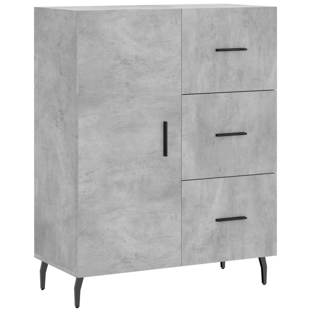 Image Buffet haut Gris béton 69,5x34x180 cm Bois d'ingénierie | Xios Store SNC vidaXL Xios Store SNC